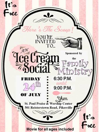 Ice Cream SocialMovie Night (501 Reisterstown Road, Pikesville)