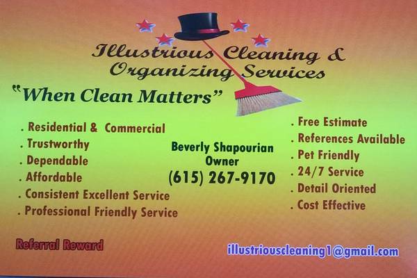 Illustrious cleaningorganizing services (nashville, franklin)