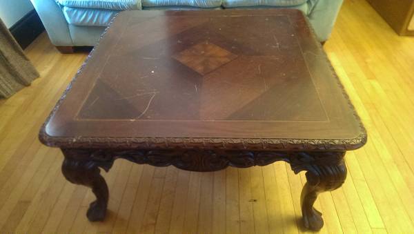 Indian import square coffee table