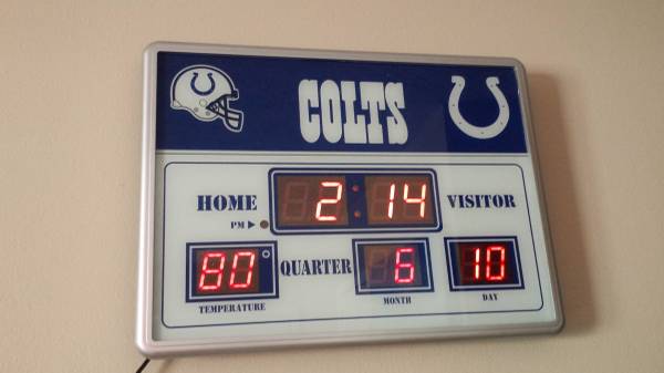 Indiana Colts Temperature Clock