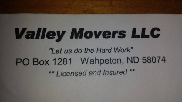 Inexpensive Moving Services (Eastern ND)
