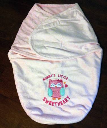 Infant Girls Pink Owl Swaddle Baby Blanket