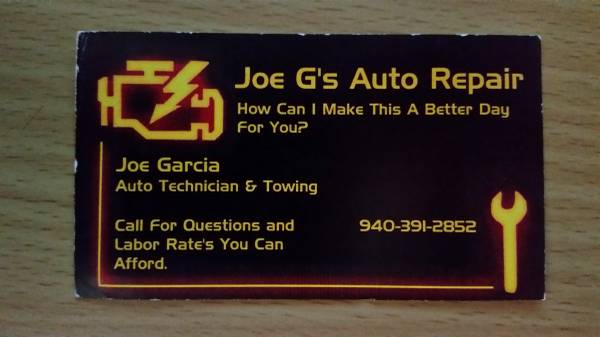 Joe Gs Automotive Repair amp Towing  (AubreyDenton)