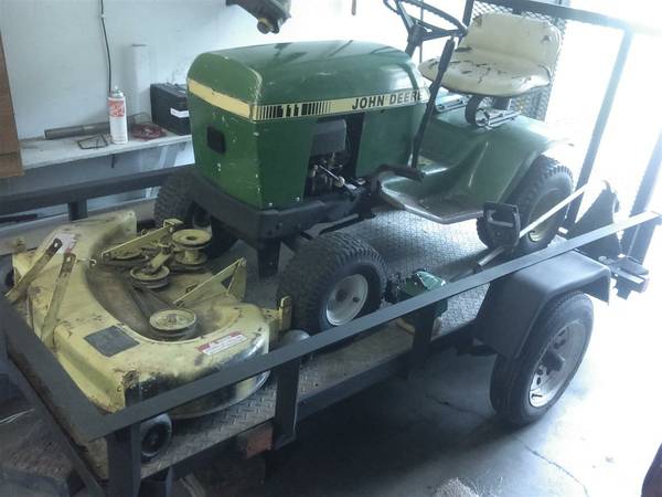 John Deere riding lawnmower