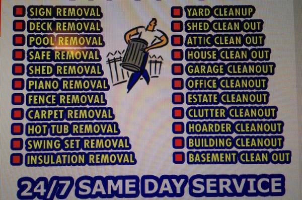 Junk Removal, Hauling, We Can Come Today (DC, VA amp MD)