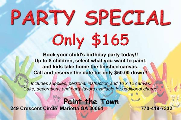 KIDS BIRTHDAY PAINT PARTY (Marietta)
