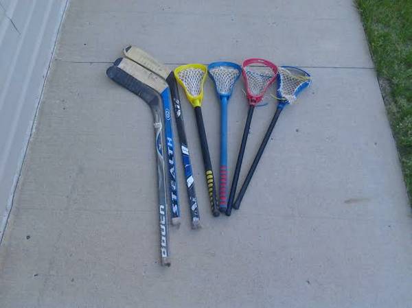 kids lacrosse sticks and hockey sticks