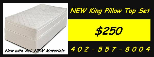 King pillow top mattress set