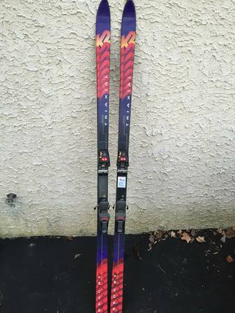 KVC K2 Triaxial Red amp Blue 182cm 72 Skis w Marker Bindings