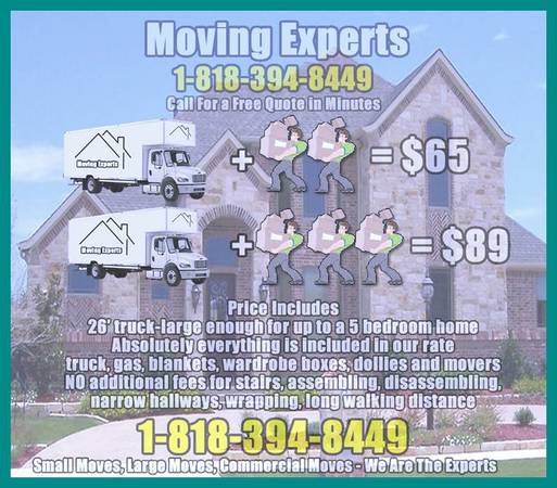 LA MOVING CREWS GIVING YOU THE 1 MOVING RATES MOVING PRICES (los angeles)