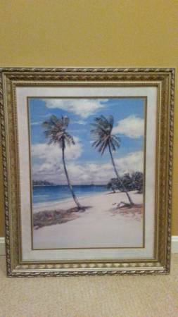 Large Framed Swaying Palm Print