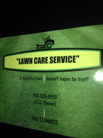 Lawn care service.   Columbus amp phenix city