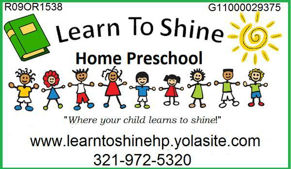 Learn To Shine Home Preschool (Alt.Springs,Forest City,Apopka,32703)