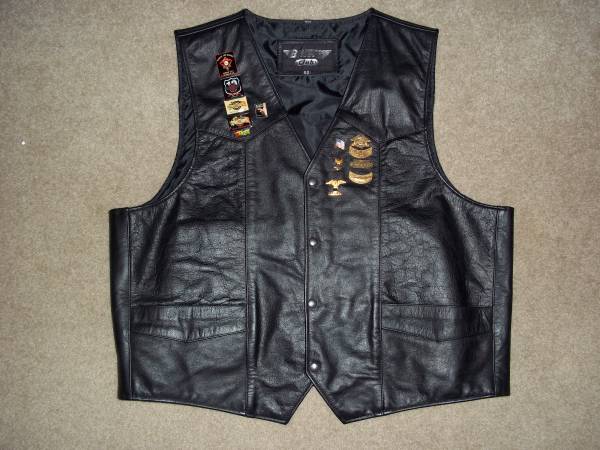 Leather Mens Vest  Size 52 or 3XL