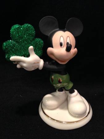 Lenox St. Patricks Day Disney Erin Go Bragh Mickey Brand New