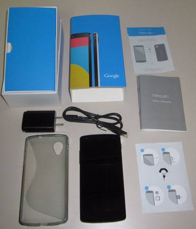 LG NEXUS 5 16GB UNLOCKED SMARTPHONE  CASE  BOX