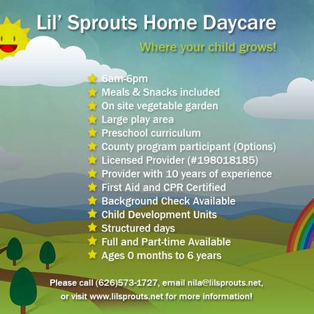 Lil Sprouts Home Daycare (San Gabriel)
