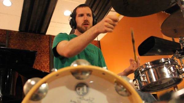 Live, local drummer recording with you