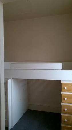 Loft (bunk) bed, desk and shelf set
