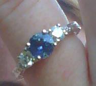 LOST Engagement Ring w Diamonds and Sapphire (Essex)
