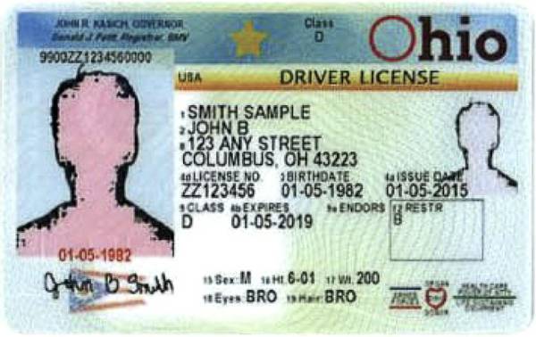 Lost Ohio Drivers License Return Reward (Anchorage)