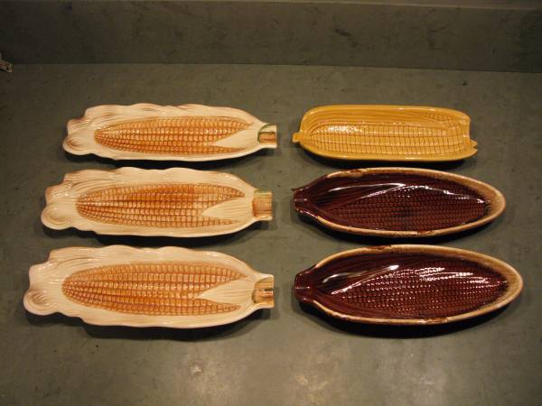 Lot of 6 various vintage corn dishes