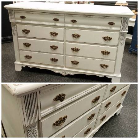 Lovely Vintage White Bassett Dresser