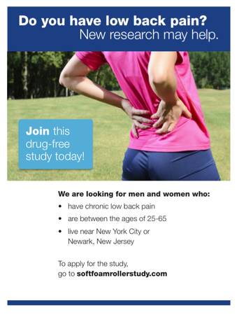 LOW BACK PAIN RESEARCH STUDY Adults (25