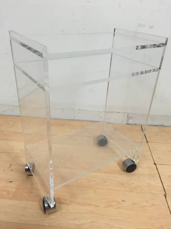 Lucite Serving Cart