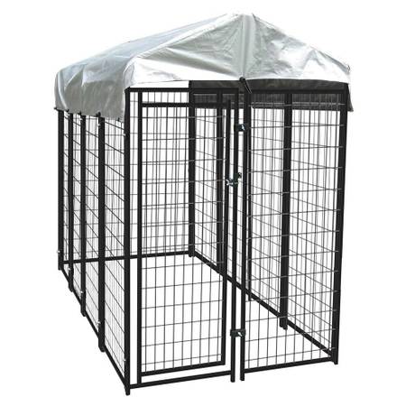 Lucky Dog Outdoor Kennel with Cover Uptown Welded Wire Box 6Hx8Lx4W