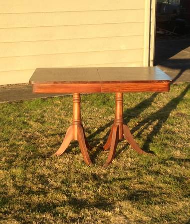 Mahogany Duncan Phyfe Double Pedestal Dining Table Antique