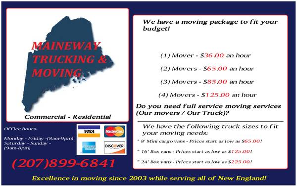 Maine Budget Movers (Full service