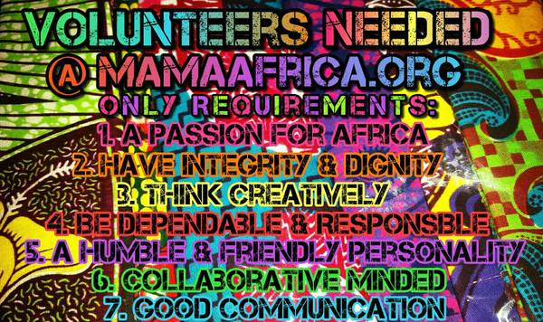 MamaAfrica.org Seeking Volunteers