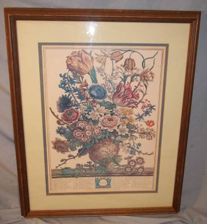 MARCH Vintage Floral Picture Print Rob Furber