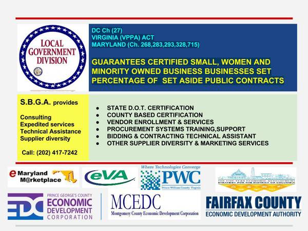 MBE8AHUBzoneWOMEN ownedMINORITY owned CERTIFICATION (DMV)