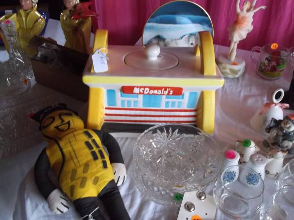 McDonalds Cookie Jar and Mr. Peanut Doll (Greendale)