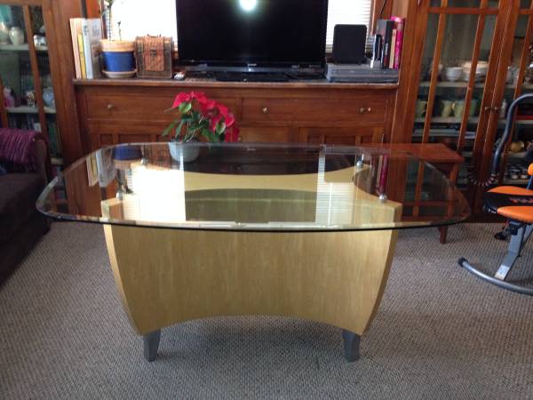 MCM Glass top desktable