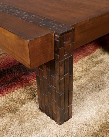 Medium Brown Finish Accent Table