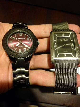 Mens Rockland Explorer Watch amp Skagen Mesh Watch (both together)