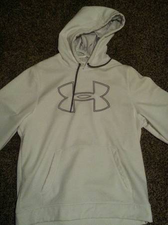 Mens White Under Armour Hoodie L