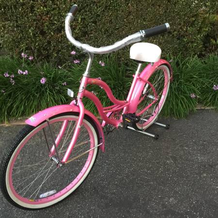 Micargo Hot Pink Women Beach Cruiser Bicycle 26 Wheels 19 Bike Frame