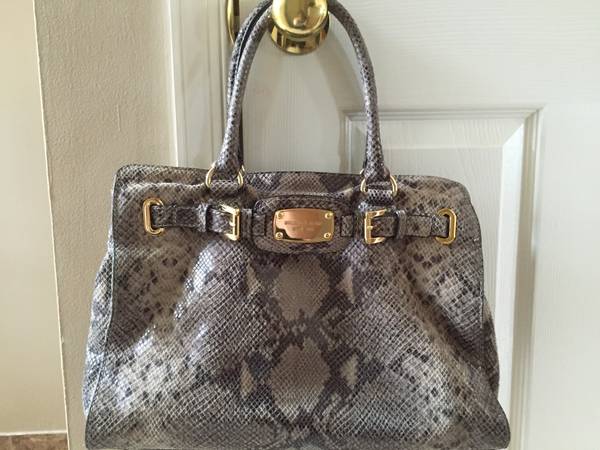 Michael Kors Hamilton Python Leather Large Tote amp Wallet