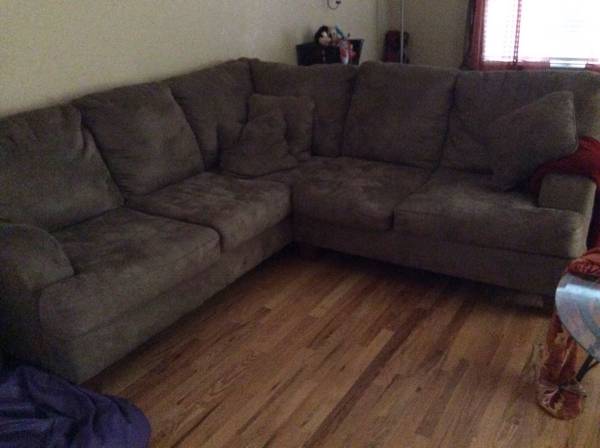 Microfiber Sectional with Ottoman