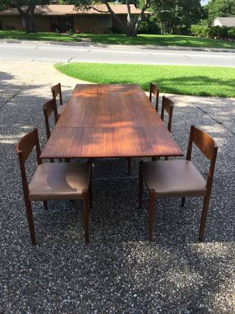 Mid Century Dining Set Table Chairs