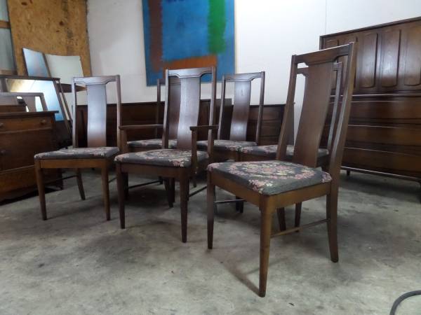 Mid century modern dining chairs Broyhill