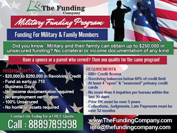 MILITARY FUNDING NO INCOME DOC