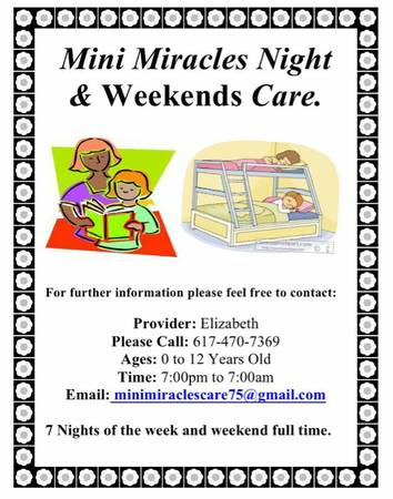 Mini Miracles Night amp Weekends Care (Roxbury)