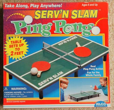 Miniature ping pong, puzzles and board games and more