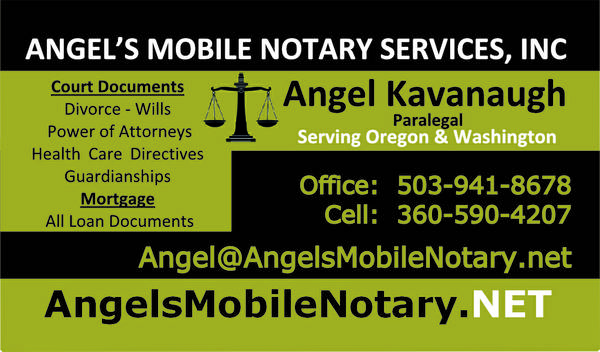 Mobile Notary (WA amp OR)