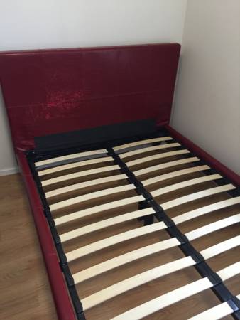 Modern Red Queen Bed Frame For Sale